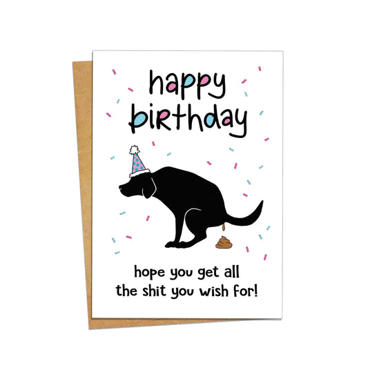 Dog Birthday Card - Rude Birthday Card