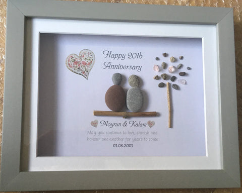 Happy Golden Anniversary - Special Anniversary Gift - Personalized Pebble Picture