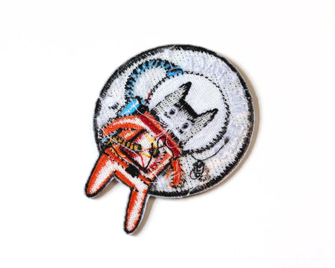 Give Me Space Embroidered Patch - Cute Space Cat Patch