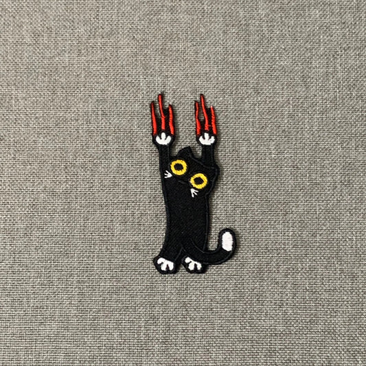 Black cat Patches iron on patches Cat iron on patch patches for Jackets embroidery patch Patch for backpack
