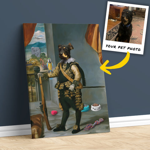 Buccaneer, Personalized Pet Portrait, Dog Art, Cat Art