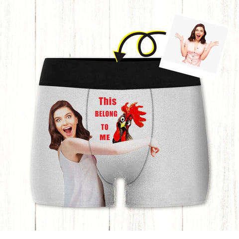 This Belong To Me Boxer Briefs - Personalized Face Photo Underwear