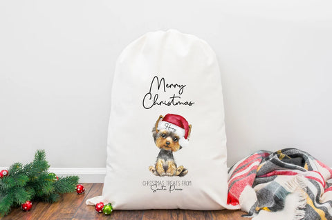 Personalized Yorkshire Terrier Christmas Treat Bag - Dog Christmas Treat Bag