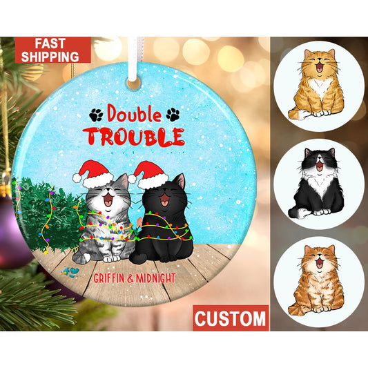 Cat Christmas Ornament - Personalized Ornament
