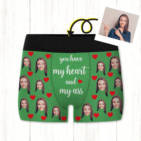 Personalized Boxer Briefs For Husband , Custom Men Boxer With Face