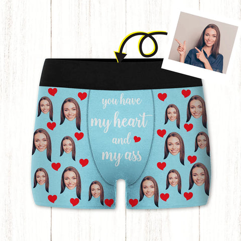 Personalized Boxer Briefs For Husband , Custom Men Boxer With Face