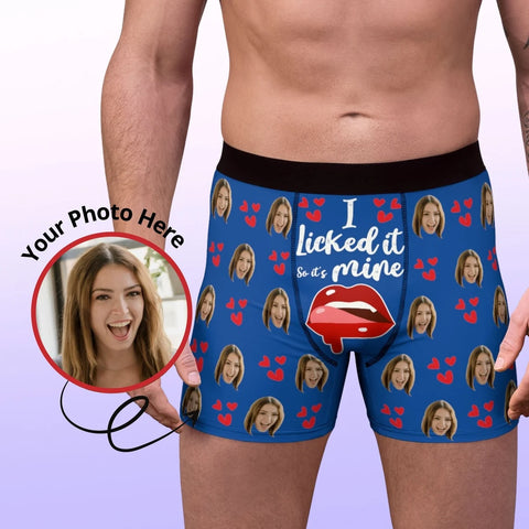 I Licked It So It's Mine Boxer - Custom Wife Face Boxer