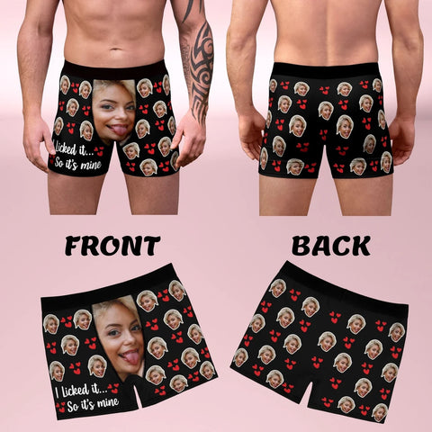 Personalized Full Face Boxer - Licked it So Its Mine Boxer