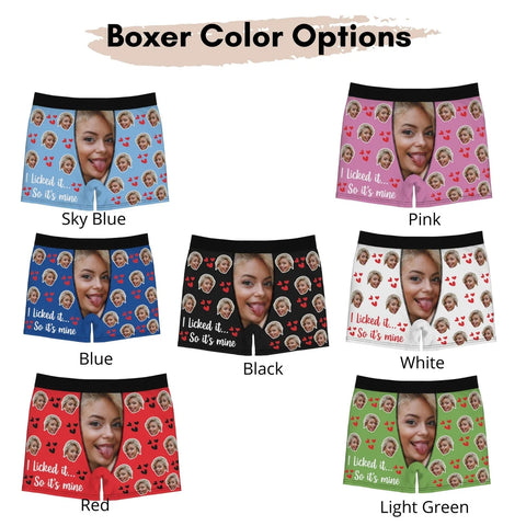 Personalized Full Face Boxer - Licked it So Its Mine Boxer