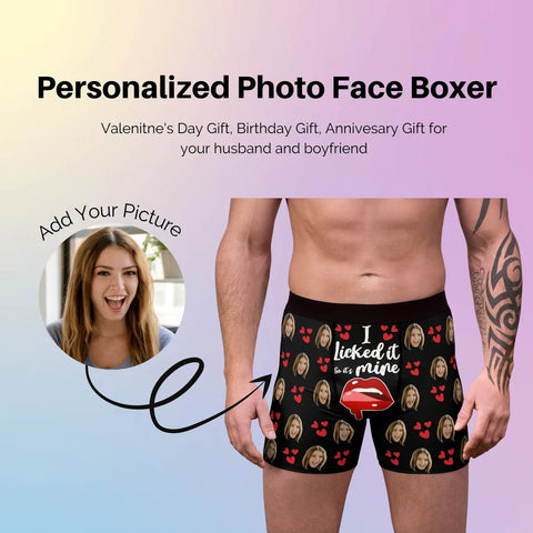 I Licked It So It's Mine Boxer - Custom Wife Face Boxer