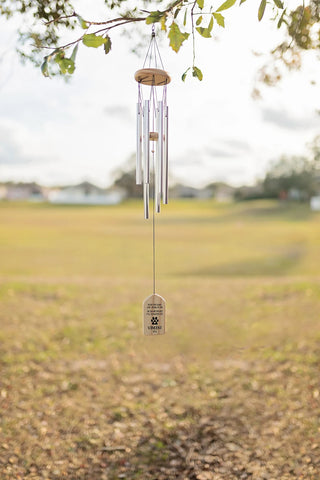 Personalized Always in Your Heart Wind Chimes - Pet Memorial Gift Chime - Pet Loss Gift