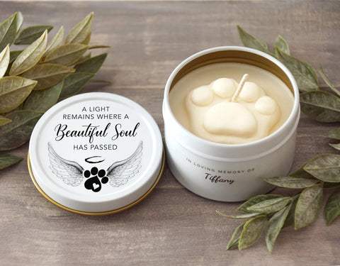 Personalized Dog Memorial Candle - Pet Loss Gifts