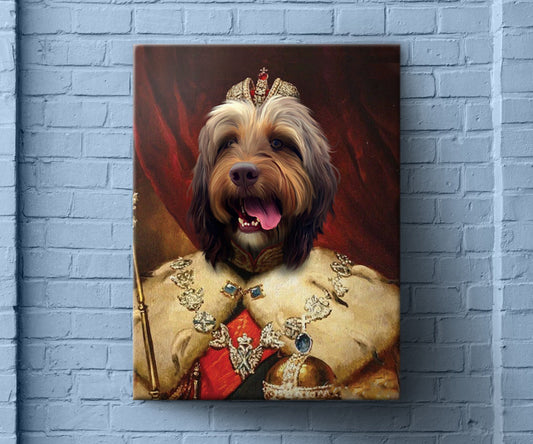 King Prince Officer Admiral Pet, Personalized Pet Portrait