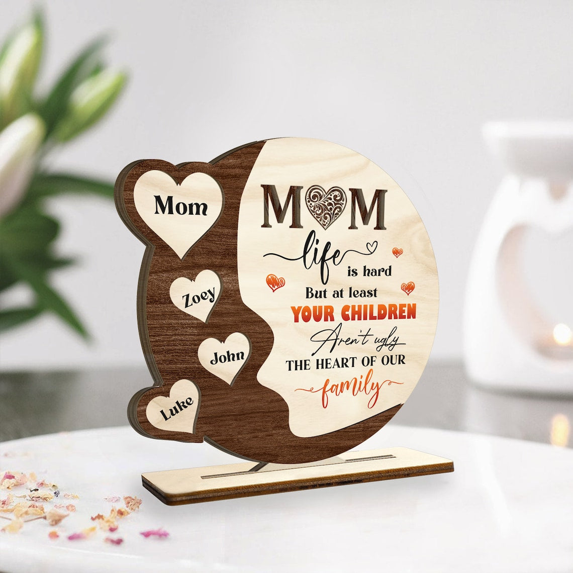 Craft Personalized Wooden Laser Cut Name-Surname Personalized Gifts