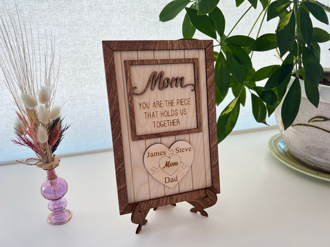Personalized Family Names Sign, Mothers Day Gift