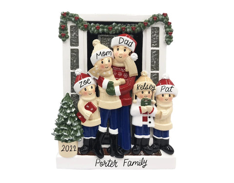 Personalized House Ornament Family Ornament -  Tree Decor