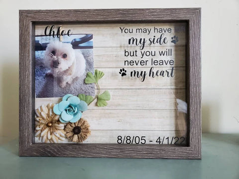 Loss of Pet Gift, Personalized Pet Memorial Shadowbox - Loss of Pet Gift, Pet Sympathy Gift
