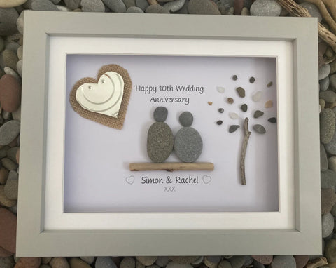 Happy Golden Anniversary - Special Anniversary Gift - Personalized Pebble Picture