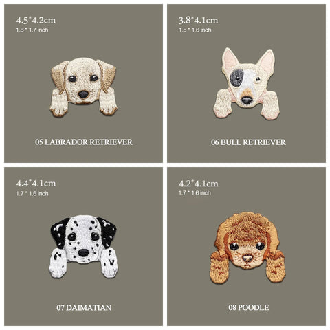Embroidered Puppies Patch with 12 Styles - Pocket Dog - DIY Gifts for Dog Moms