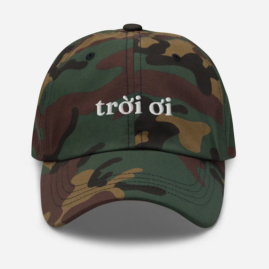 Trời Ơi Vietnamese Dad Hat, Embroidered Baseball Cap