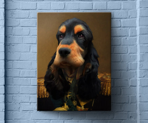 The Pianist, Custom Dog Portrait, Pet Portrait Royal