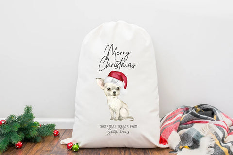 Personalized Chihuahua Christmas Treat Bag - Dog Treat Bag