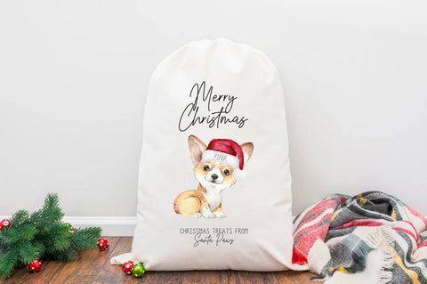 Personalized Corgi Christmas Treat Bag - Dog Christmas Treat Bag