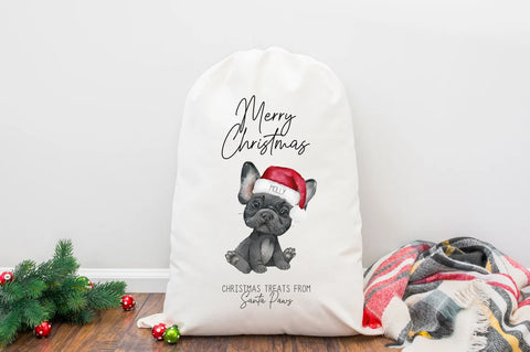 Personalized French Bulldog Christmas Treat Bag - Dog Treat Bag