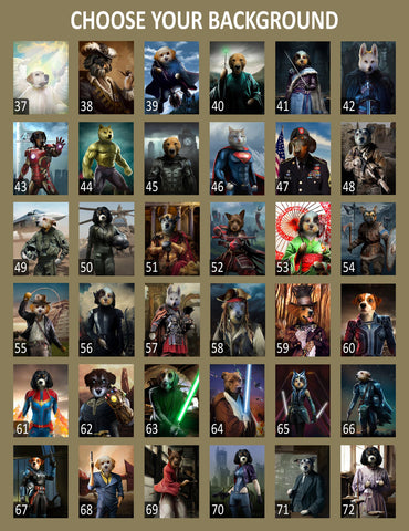 Pop Culture, Custom Pet Portrait, Jedi, Mandalorian, Yoda
