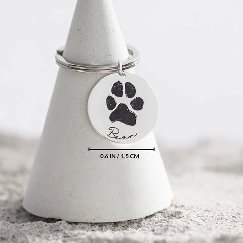 Custom Paw Print Keychain - Personalized Christmas gifts
