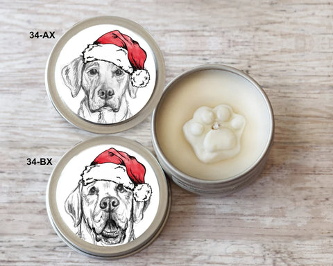 Labrador Retriever Christmas Gifts, Paw Print Soy Candle