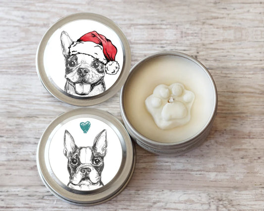 Boston Terrier Candle - Christmas Gifts