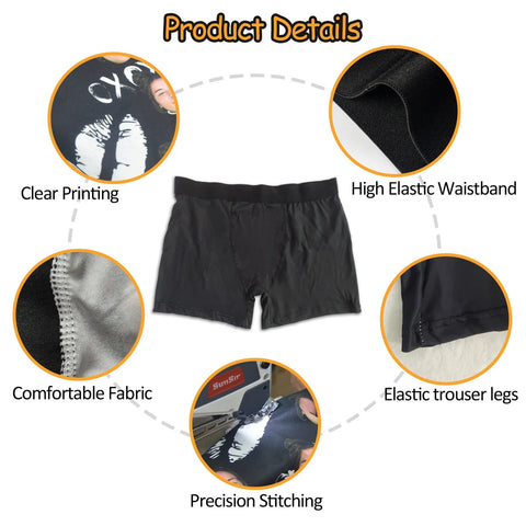 Custom Photo Boxers Briefs - Personalize Lollipop Pattern Men's Underwear