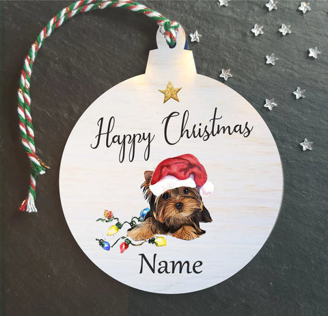 Personalized Dog Christmas Bauble - Tree Decoration
