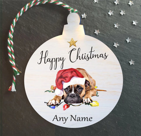 Personalized Dog Christmas Bauble - Tree Decoration
