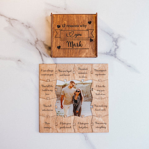 12 Reasons Why I Love You with Photo - Personalized Valentine's Day Gifts
