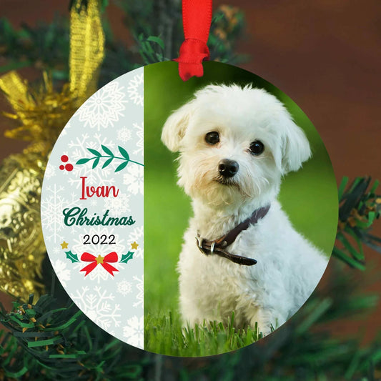 Personalized Dog's First Christmas Ornament - Custom Christmas Ornament