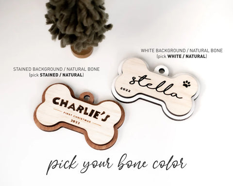 Personalized Dog Bone Ornament - Christmas Ornament