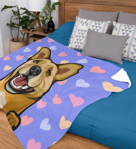 Personalized Pet Blanket for Couch using Pet Picture