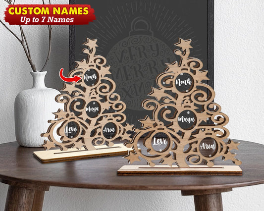 Personalized Christmas Tree With Custom Name, Personalized Gifts for Mother, Father