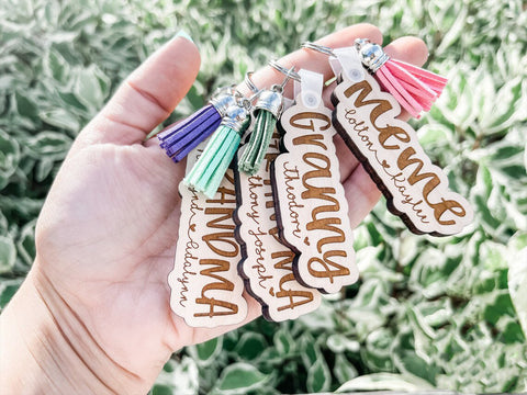 Personalized Grandma Keychain - Gifts for New Grandma’s, First Time Grandparent