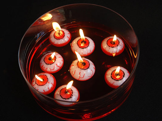 3 Eyeball Floating Halloween Candles -  Halloween Party Decorations