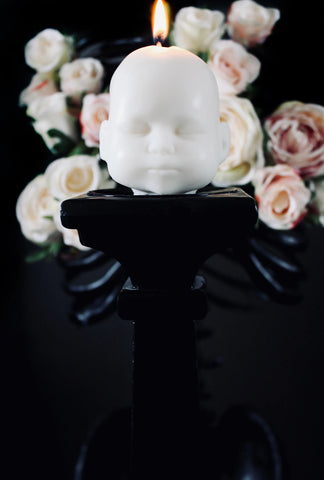 Baby Doll Head Candle - Halloween Party Decorations