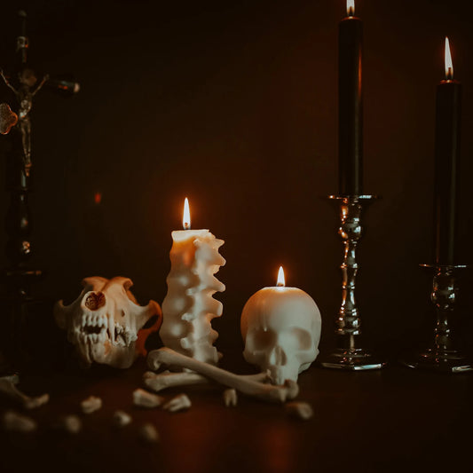 Spine Gothic Vegan Candle - Halloween Party Decorations