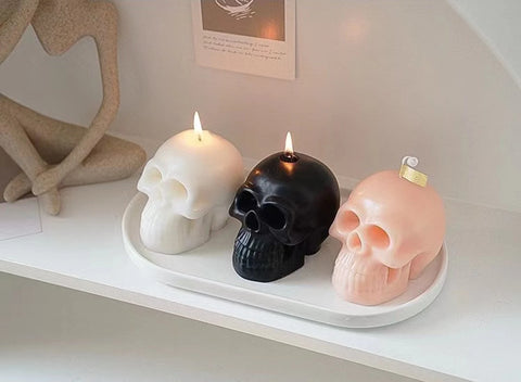 Halloween Skull Candle - Halloween Decor Candles