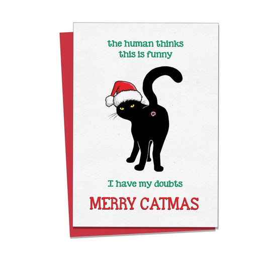Cat Christmas Cards - Funny Cat Card