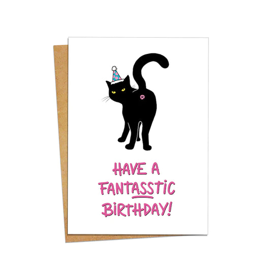 Naughty Cat Birthday Card - Best Friend Birthday Card
