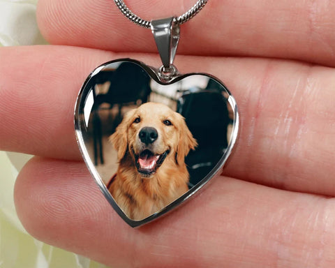 Pet Memorial Necklace - Pet Photo Necklace Personalized