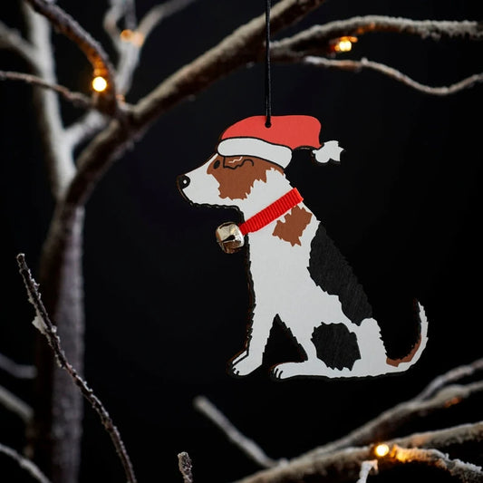 Jack Russell Christmas tree decoration