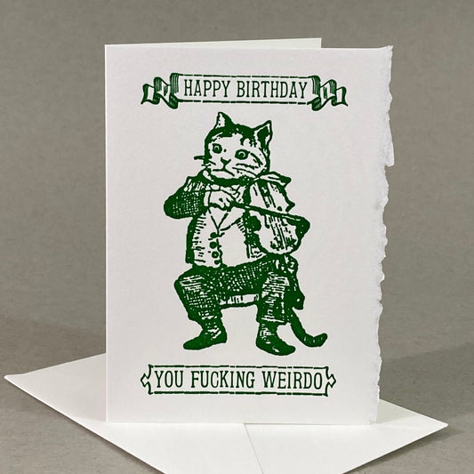 Weird Cat Birthday Card Pack of 6  - Offensive Birthday Card Freeship
